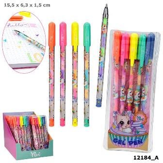 Ylvi Set con 5 rotuladores de gel arcoíris - van cambiando el color entre tres tonos pastel