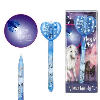 Bolígrafo secreto con luz LED y tinta invisible con el precioso diseno de Miss Melody