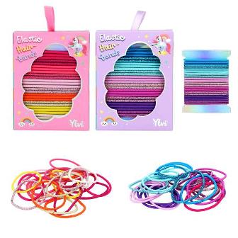 Ylvi set de coleteros coloridos con brillo en lindo sobre 