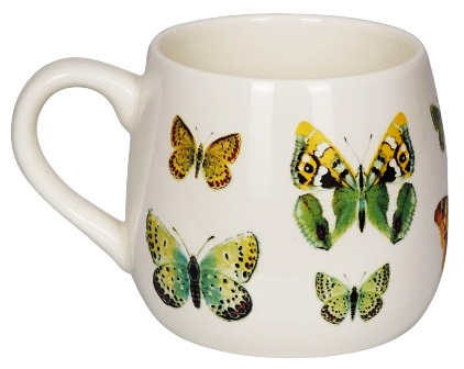 Taza de porcelana Mariposas motivo histórico de la Colección Augustina