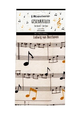 Pano de cocina de 100% algodón con notas de la canción  Para Elise  de la linea All About Music