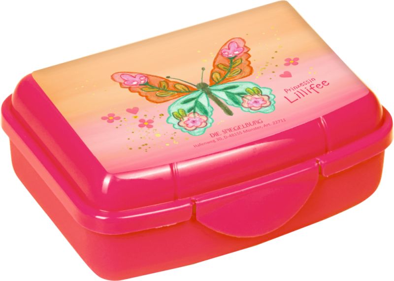 Mini lonchera Butterfly para snacks - ideal para el jardin infantil de Princesa Lillifee - Made in Germany