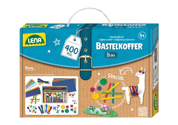 Kit de manualidades azul con 400 piezas de LENA